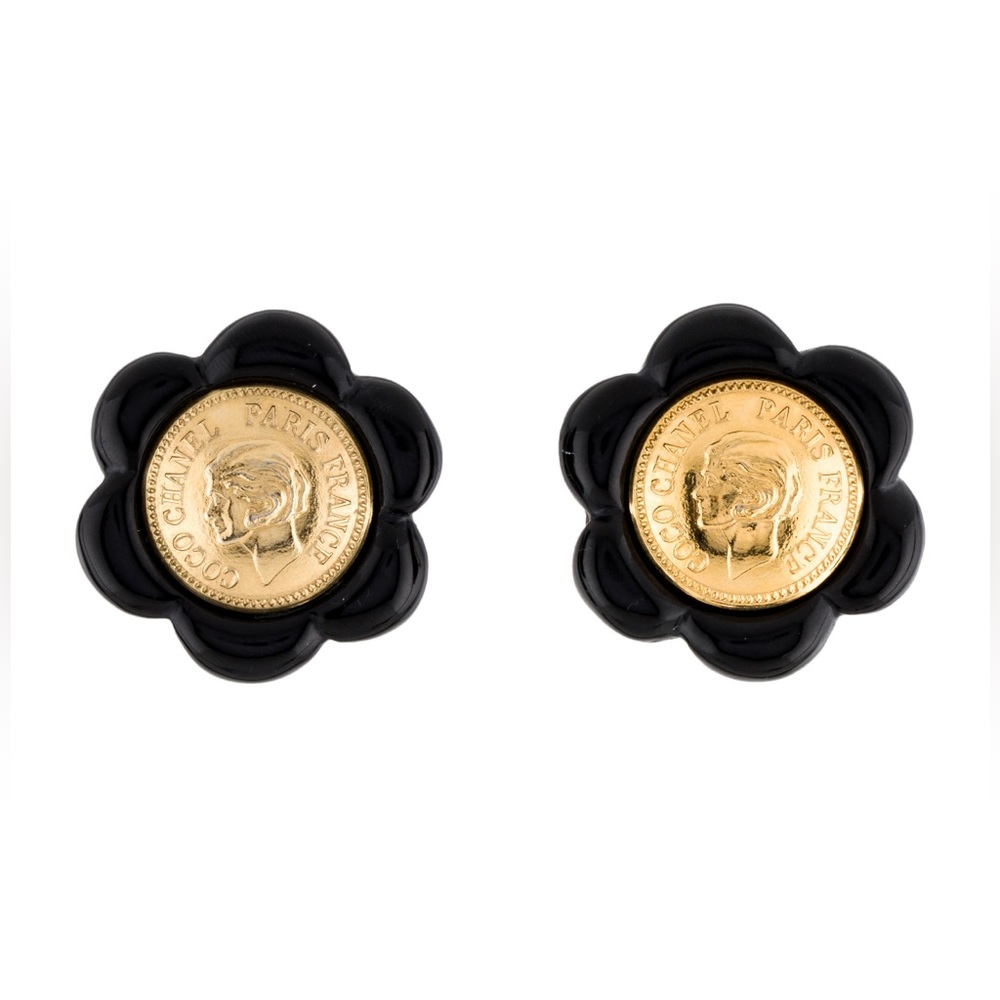 Chanel Coco Mademoiselle Coin Clip on Earrings